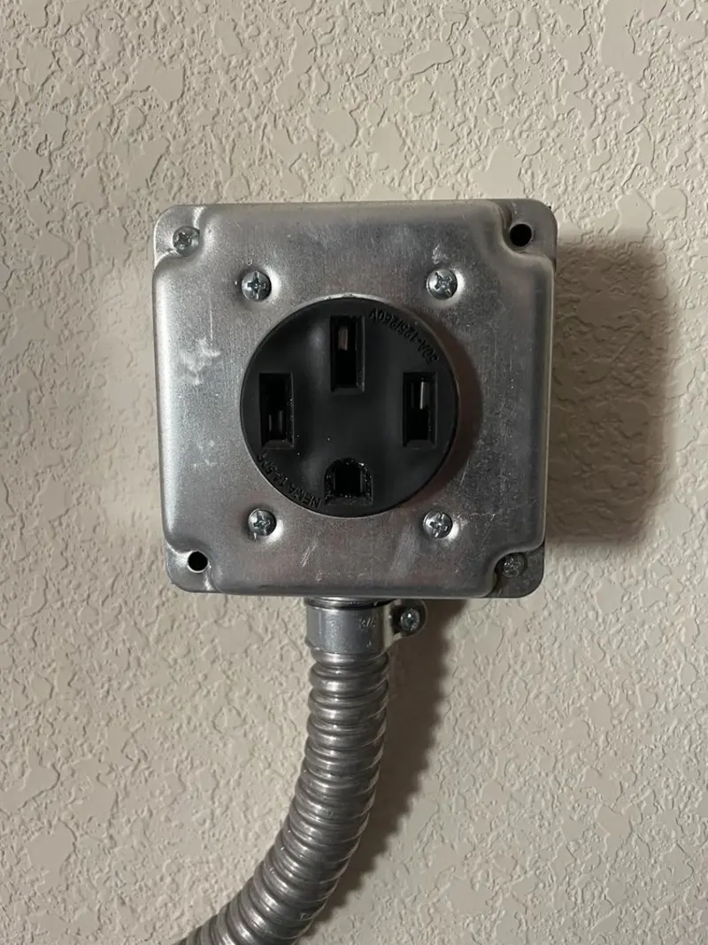 NEMA 14-50 outlet installed for Smart Home Electrical in Strasburg